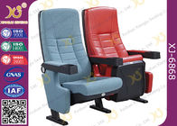 Metal Frame Inner Structure Cupholder Cinema Chairs With Pushing Back